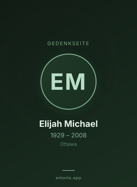 Gedenkportrait von Elijah Michael