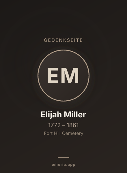 Gedenkportrait von Elijah Miller