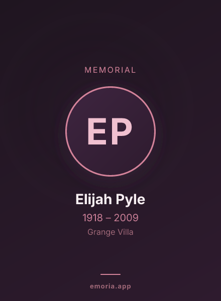 Memorial portrait of Elijah Pyle