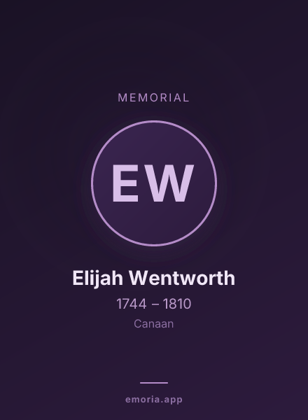 Memorial portrait of Elijah Wentworth