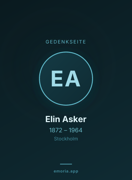 Gedenkportrait von Elin Asker