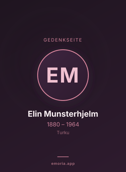 Gedenkportrait von Elin Munsterhjelm
