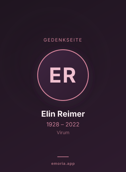 Gedenkportrait von Elin Reimer
