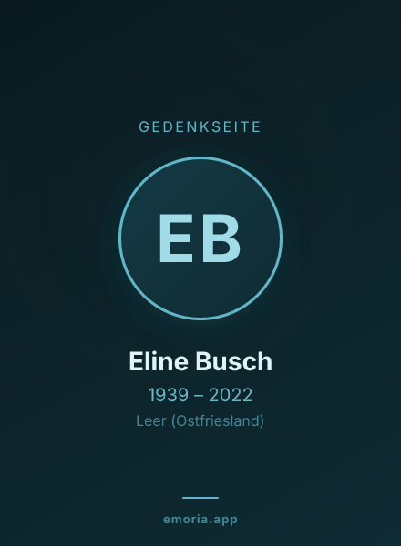 Gedenkportrait von Eline Busch