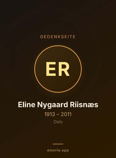 Gedenkportrait von Eline Nygaard Riisnæs