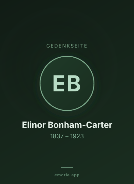 Gedenkportrait von Elinor Bonham-Carter