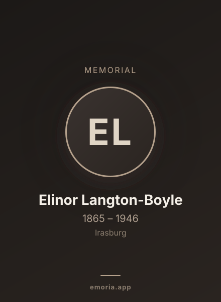 Memorial portrait of Elinor Langton-Boyle