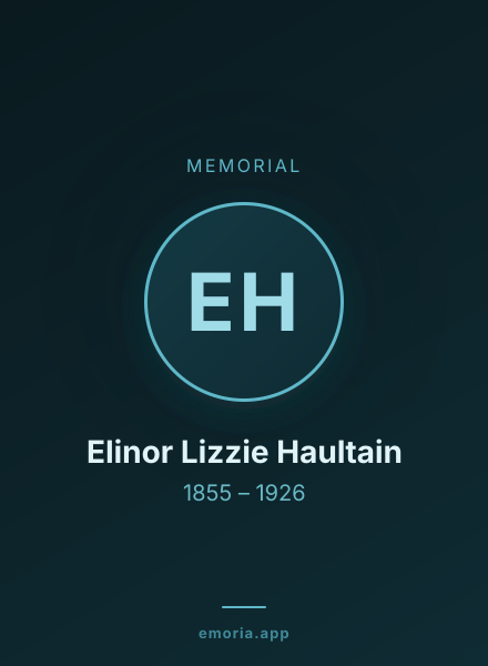 Memorial portrait of Elinor Lizzie Haultain