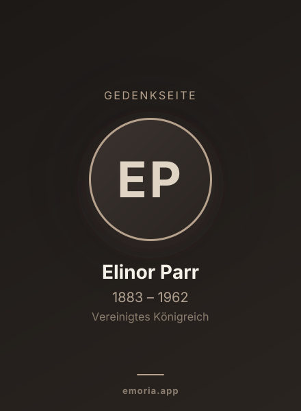 Gedenkportrait von Elinor Parr