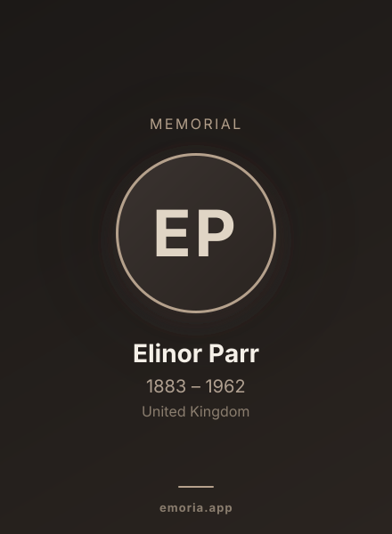 Memorial portrait of Elinor Parr