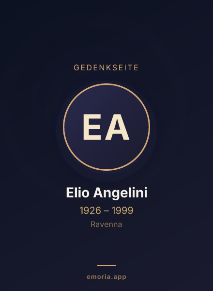 Gedenkportrait von Elio Angelini