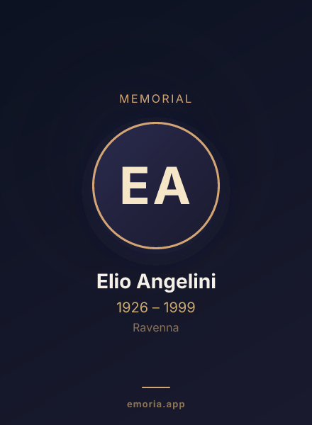 Memorial portrait of Elio Angelini