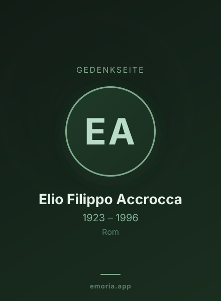 Gedenkportrait von Elio Filippo Accrocca