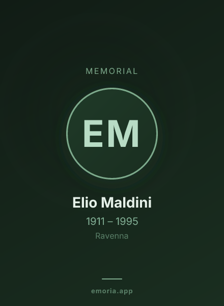 Memorial portrait of Elio Maldini