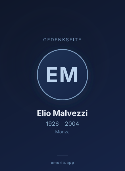 Gedenkportrait von Elio Malvezzi