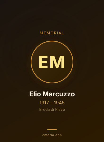 Memorial portrait of Elio Marcuzzo
