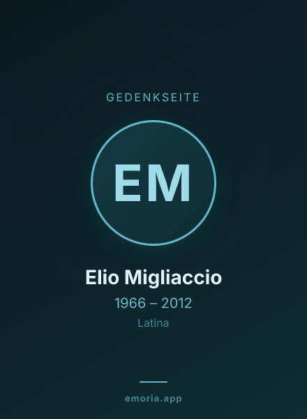 Gedenkportrait von Elio Migliaccio