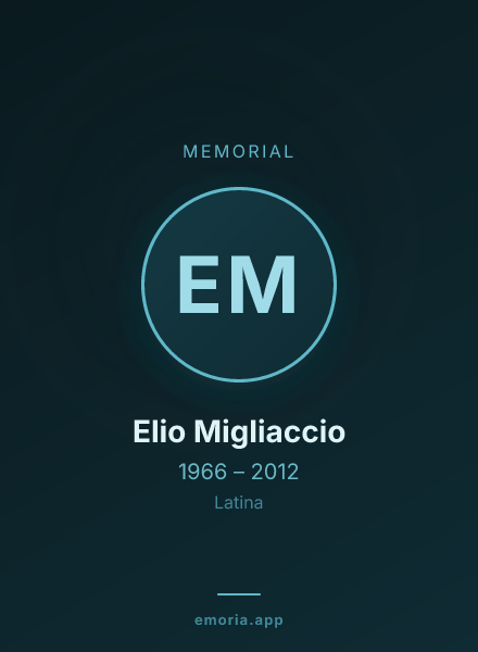 Memorial portrait of Elio Migliaccio