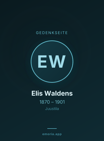 Gedenkportrait von Elis Waldens