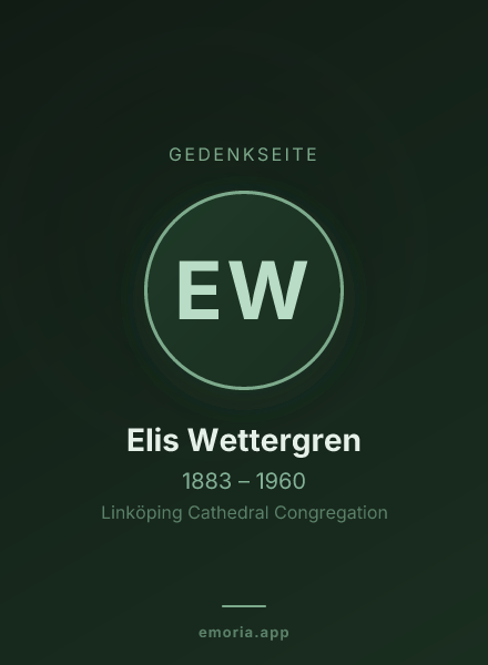 Gedenkportrait von Elis Wettergren