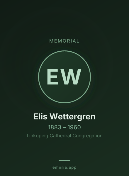 Memorial portrait of Elis Wettergren