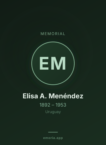 Memorial portrait of Elisa A. Menéndez