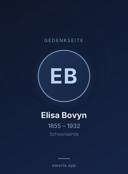 Gedenkportrait von Elisa Bovyn