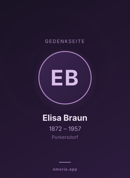 Gedenkportrait von Elisa Braun