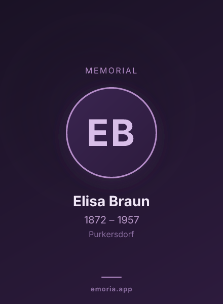 Memorial portrait of Elisa Braun