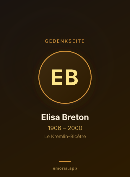 Gedenkportrait von Elisa Breton