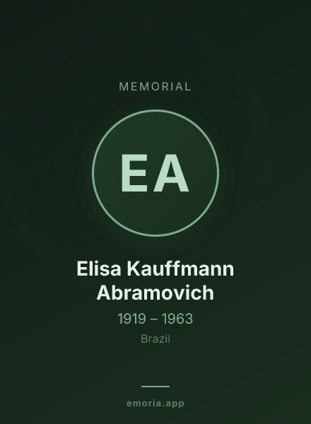 Memorial portrait of Elisa Kauffmann Abramovich