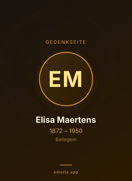 Gedenkportrait von Elisa Maertens