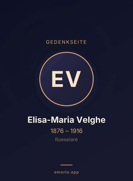 Gedenkportrait von Elisa-Maria Velghe