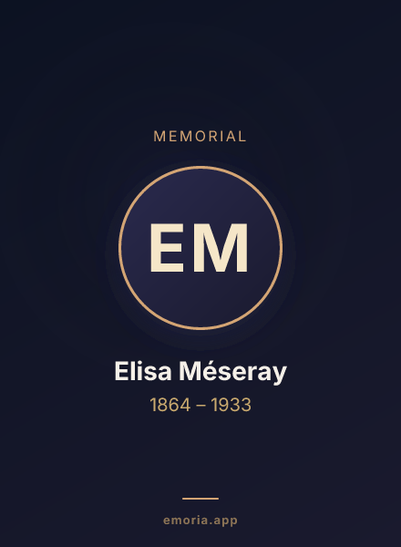 Memorial portrait of Elisa Méseray