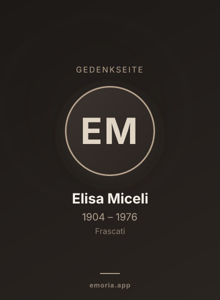 Gedenkportrait von Elisa Miceli