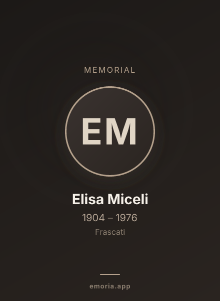 Memorial portrait of Elisa Miceli