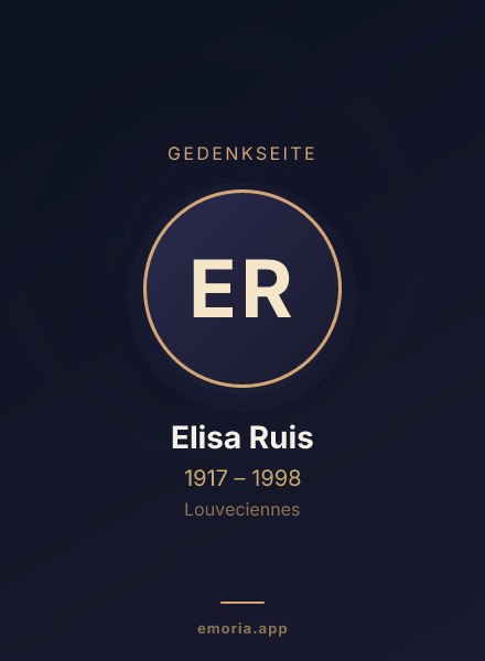 Gedenkportrait von Elisa Ruis
