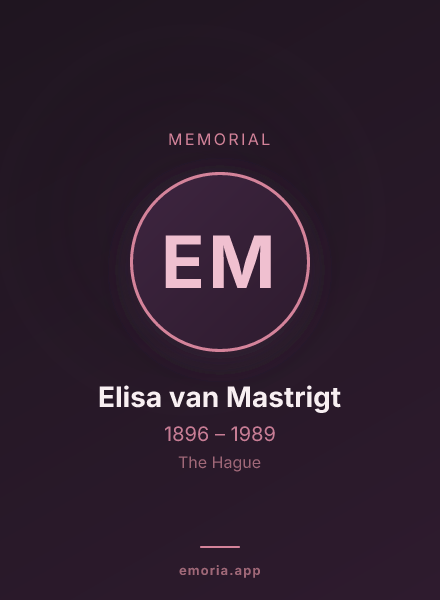 Memorial portrait of Elisa van Mastrigt