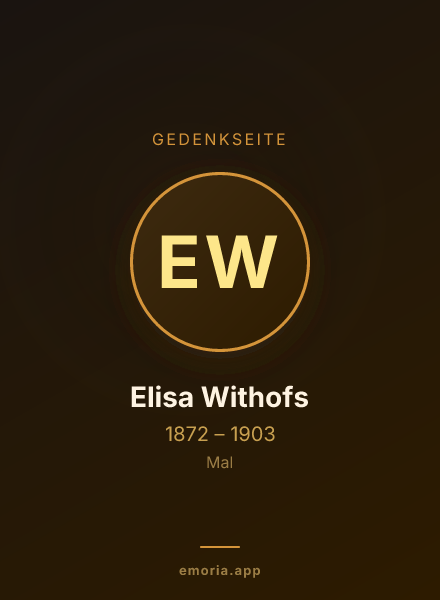 Gedenkportrait von Elisa Withofs