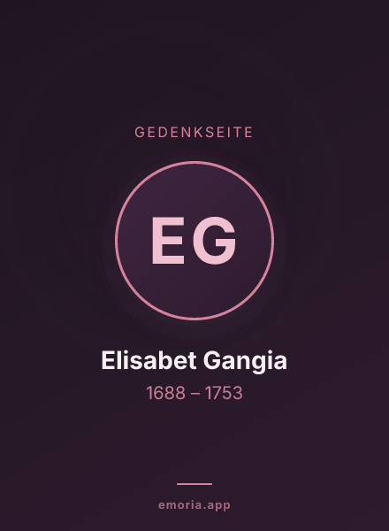 Gedenkportrait von Elisabet Gangia
