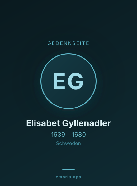 Gedenkportrait von Elisabet Gyllenadler