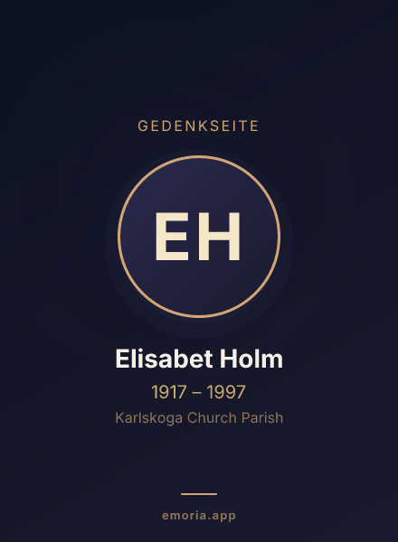 Gedenkportrait von Elisabet Holm