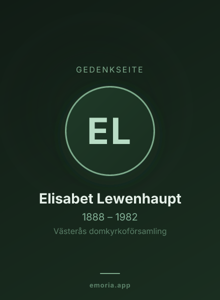 Gedenkportrait von Elisabet Lewenhaupt