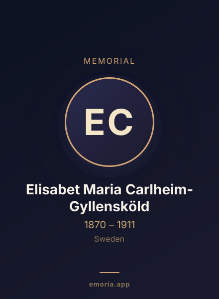 Memorial portrait of Elisabet Maria Carlheim-Gyllensköld