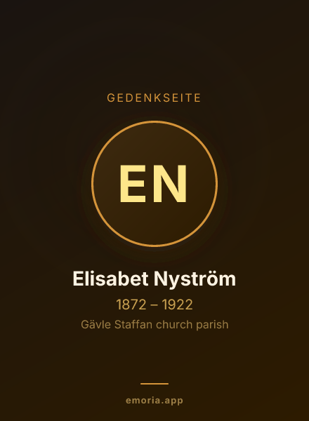 Gedenkportrait von Elisabet Nyström
