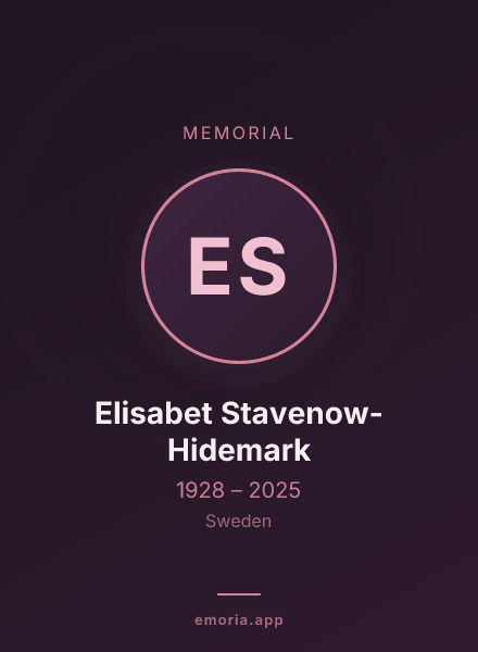 Memorial portrait of Elisabet Stavenow-Hidemark