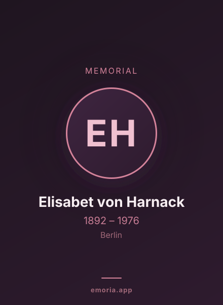 Memorial portrait of Elisabet von Harnack