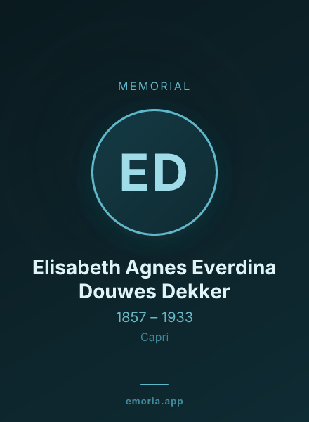 Memorial portrait of Elisabeth Agnes Everdina Douwes Dekker