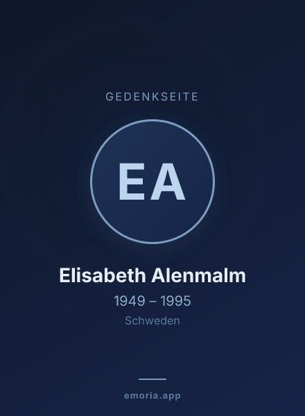 Gedenkportrait von Elisabeth Alenmalm