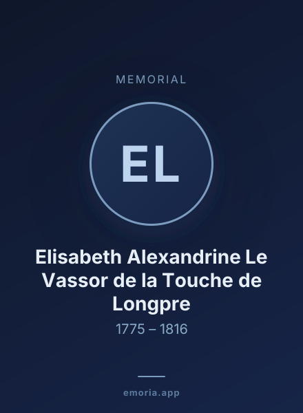 Memorial portrait of Elisabeth Alexandrine Le Vassor de la Touche de Longpre